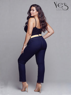 Jeans para Mujer , Plus Denim Trendy - Estilo Moderno y Tallas Extendidas ( Indigo)