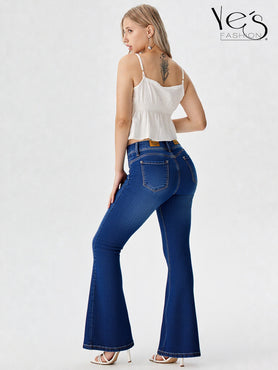 Jeans Flare para Mujer - Basta Acampanada - (Color: Azul Oscuro)