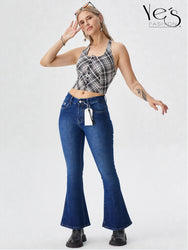 Jeans Flare para Mujer - Basta Acampanada - (Color: Azul Oscuro)