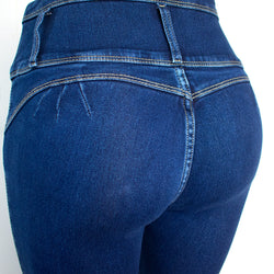 Jean para Mujer en Pretina alta/ PUSH UP - Color: Azul Oscuro (Perfect Collection)