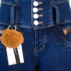Jean para Mujer en Pretina alta/ PUSH UP - Color: Azul Oscuro (Perfect Collection)