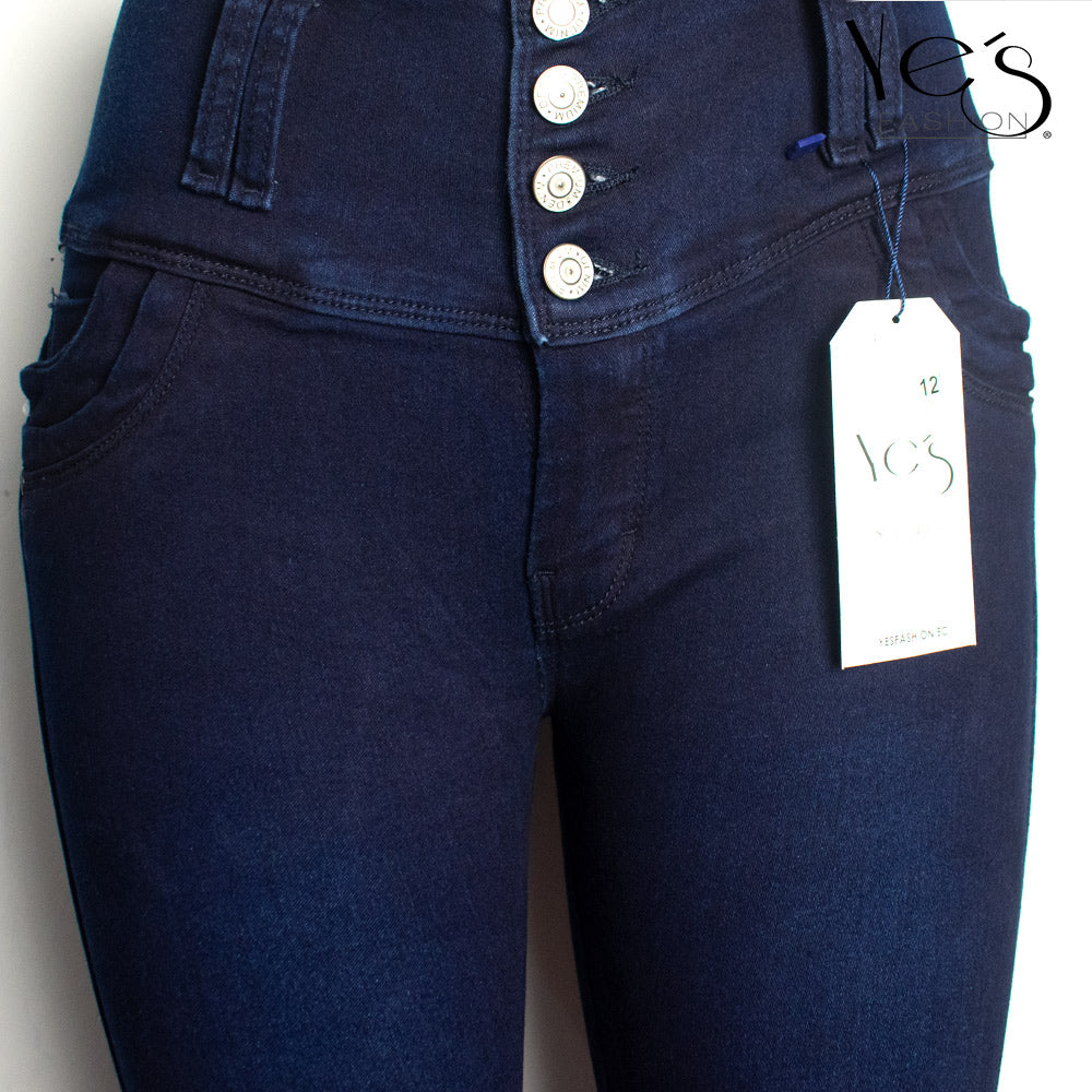 Jean Pretina Alta – Indigo (Esencia Denim)