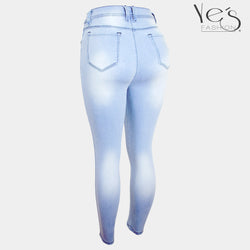 Pantalón Jean para Mujer (Colección Clásica! - Celeste Hielo)