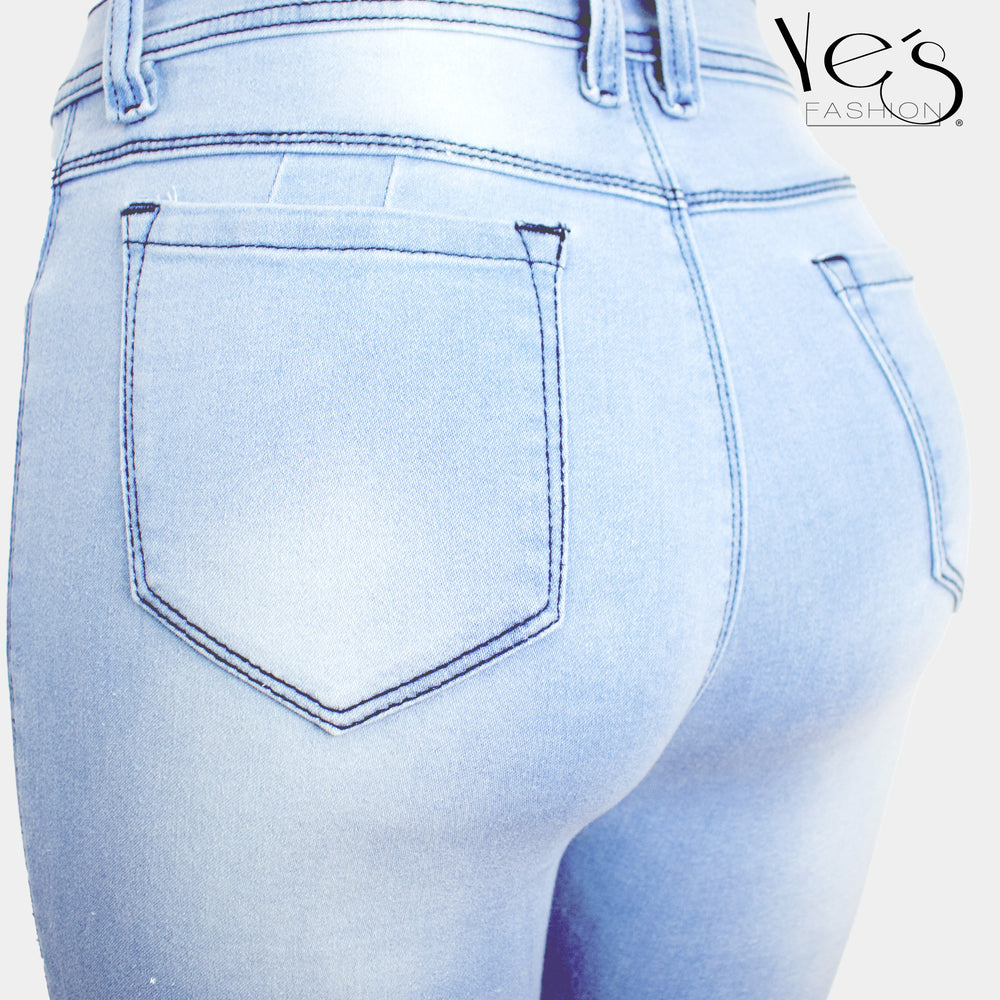 Pantalón Jean para Mujer (Colección Clásica! - Celeste Hielo)