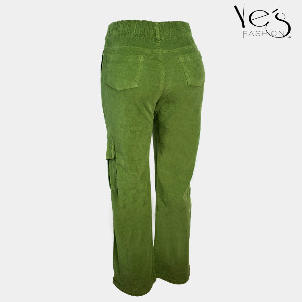 Pantalón Cargo para Mujer, Tela tipo: pana (Varios Colores)