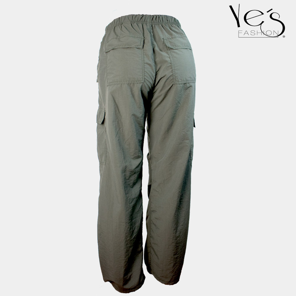 Descubre la Comodidad Definitiva: Pantalón Parachute para Mujer (Color : Verde)
