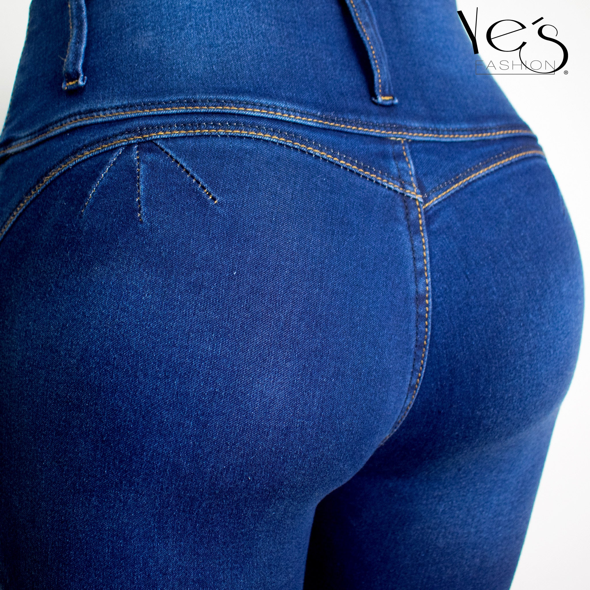 Jean para Mujer con Pretina alta - Color: Azul Tradicional (Linda Collection)