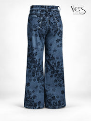 Jean Wide Leg Floral Garden