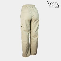 Descubre la Comodidad Definitiva: Pantalón Parachute para Mujer (Color : Beige)