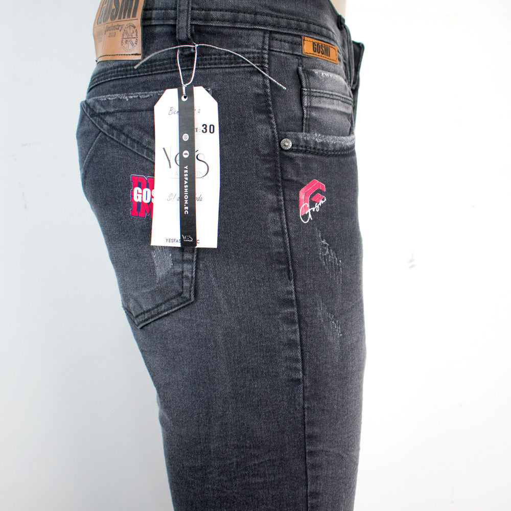 Jean de Hombre semi tubo - Colección: Urban Night (Color: Plomo Oscuro)