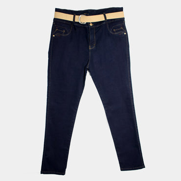 Jeans para Mujer , Plus Denim Trendy - Estilo Moderno y Tallas Extendidas ( Color Indigo 2)