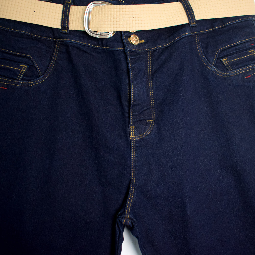 Jeans para Mujer , Plus Denim Trendy - Estilo Moderno y Tallas Extendidas ( Color Indigo 2)