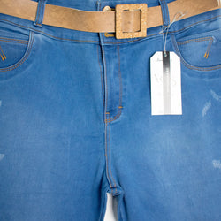 Jeans para Mujer , Plus Denim Trendy - Estilo Moderno y Tallas Extendidas ( Color Azul Claro)