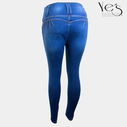 Jean para Mujer con Rasgados - Azul Oscuro - 4 Botones  (New Skinny Jean)