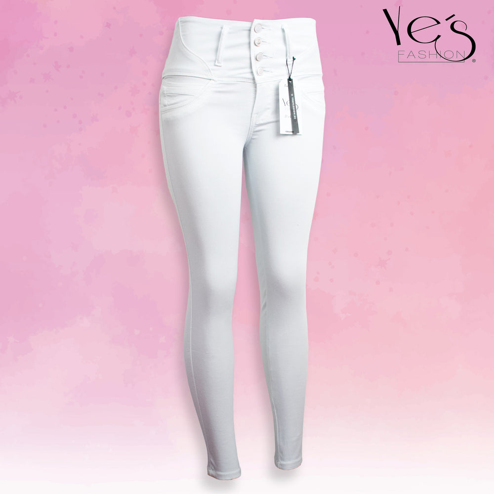 Jean para Mujer - Blanco - 4 Botones  (Winter Collection)