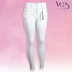 Jean para Mujer - Blanco - 4 Botones  (Winter Collection)