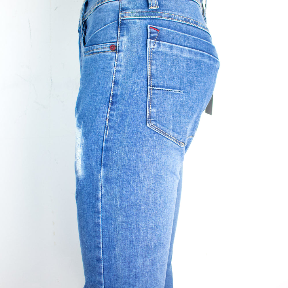 Jean para Hombre - Azul Claro , con rasgados (Super Human Collection)