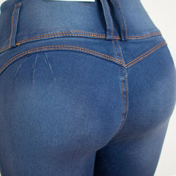 Pantalón Jean para Mujer - Azul Neo (Ilusion Collection)