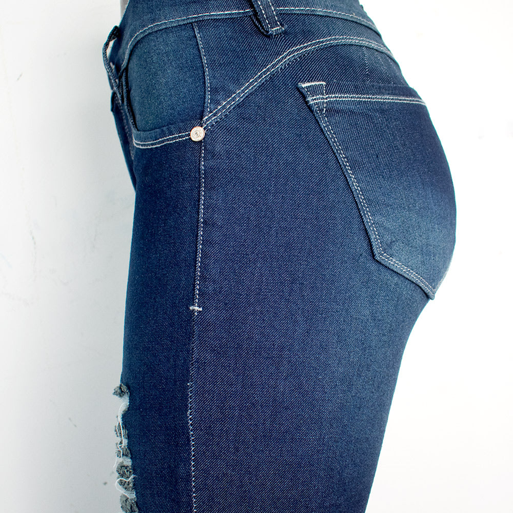 Jean para Mujer con rotos / Color: Índigo - (Urban Collection)