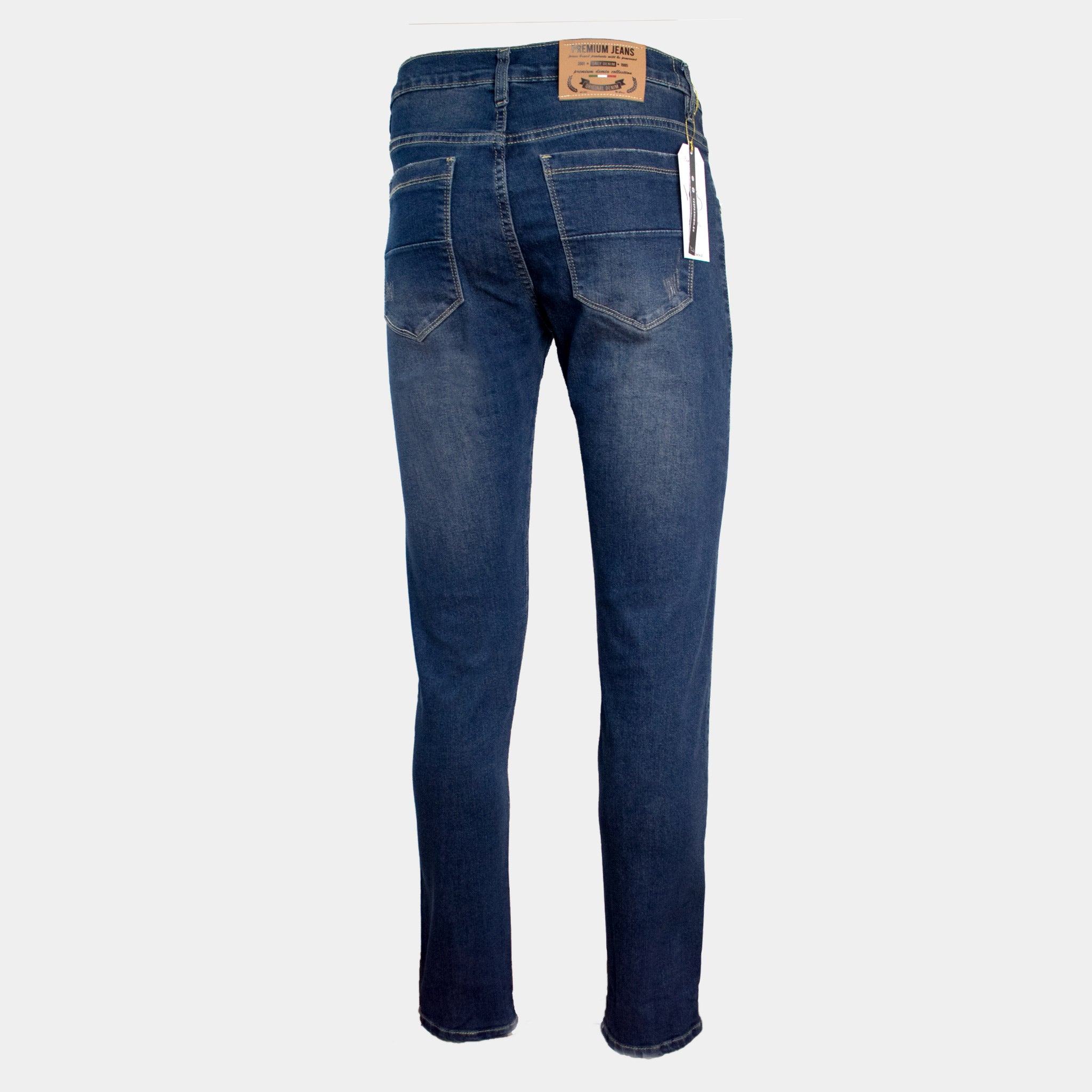 Jean de Hombre basta semi tubo - Colección: Arrugado Clásico (Color: Verdoso)