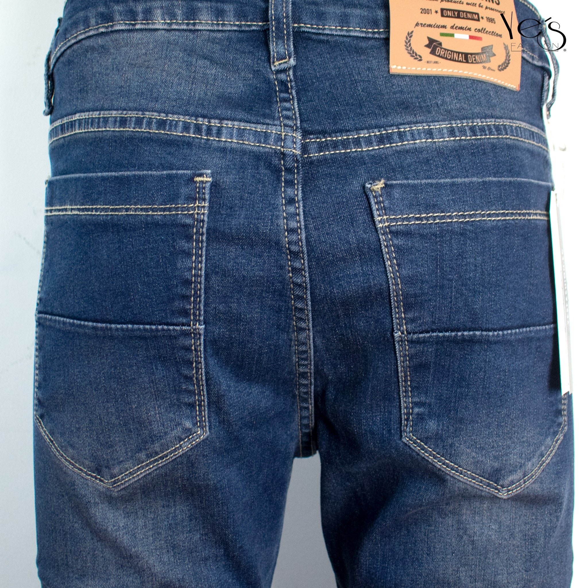 Jean Semi Tubo para Caballero - Elegancia Denim (Color: Azul Oscuro)
