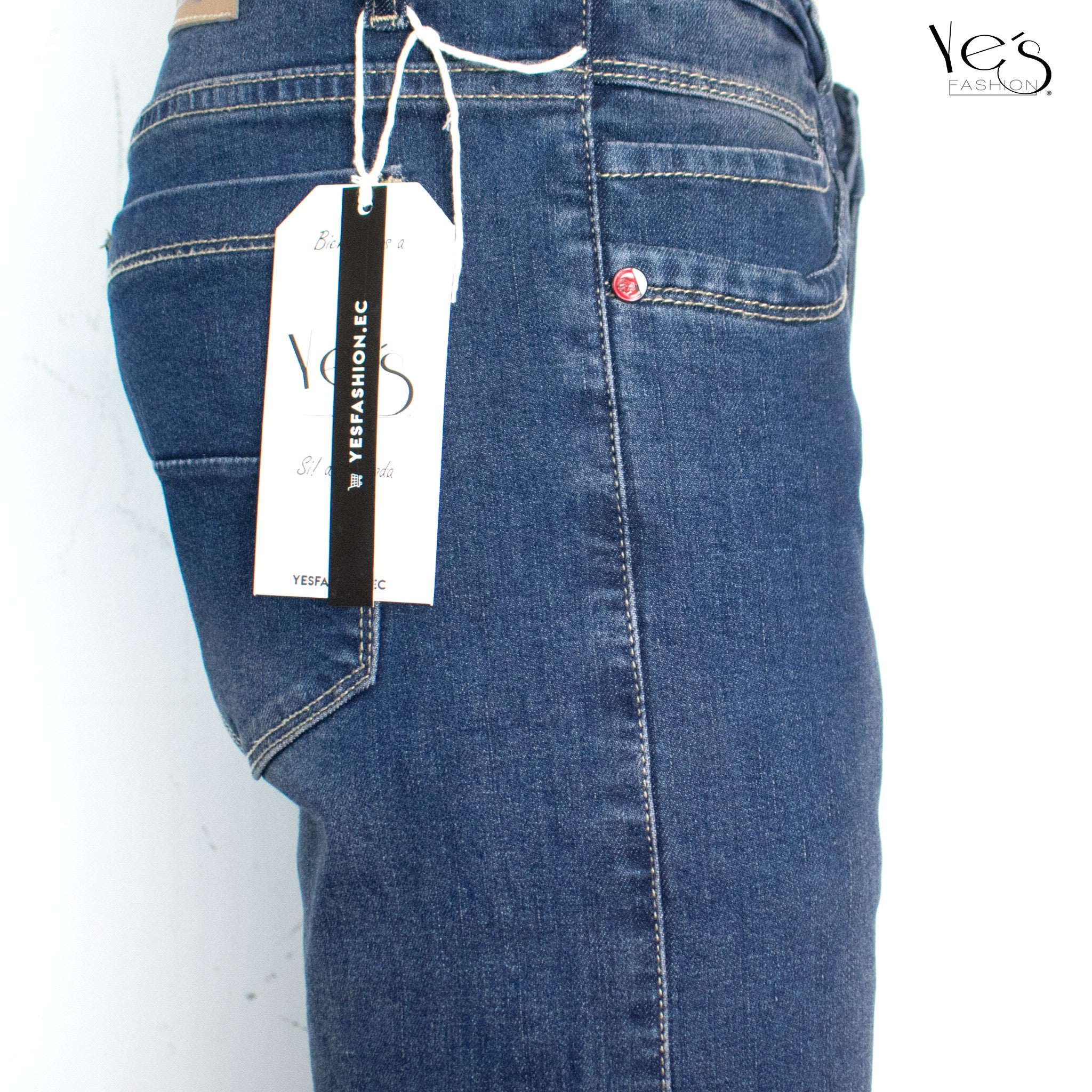 Jean Semi Tubo para Caballero - Elegancia Denim (Color: Azul Oscuro)