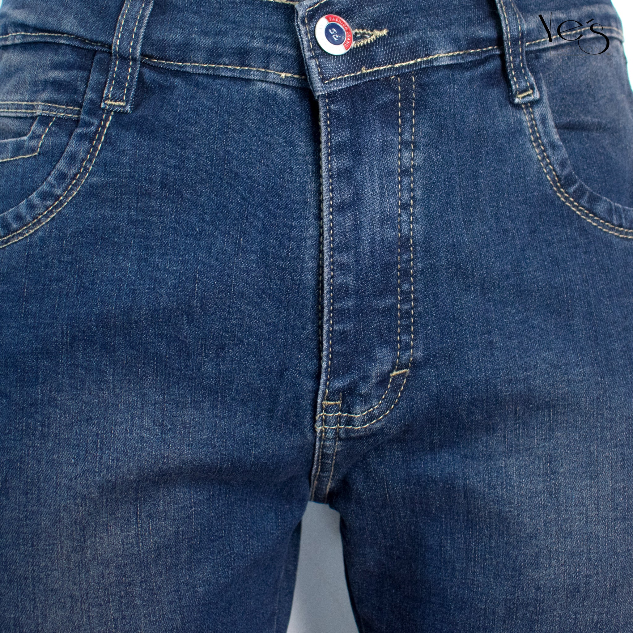 Jean Semi Tubo para Caballero - Elegancia Denim (Color: Azul Oscuro)