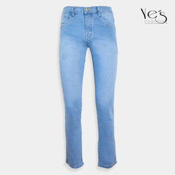 Jean para Hombre basta semitubo, Colección: Jeanius: Descubre la Genialidad en Diseño y Estilo (Color : Celeste)
