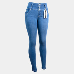 Jeans con Bolsillos en Pretina Alta - Diseño Exclusivo con Detalles Únicos