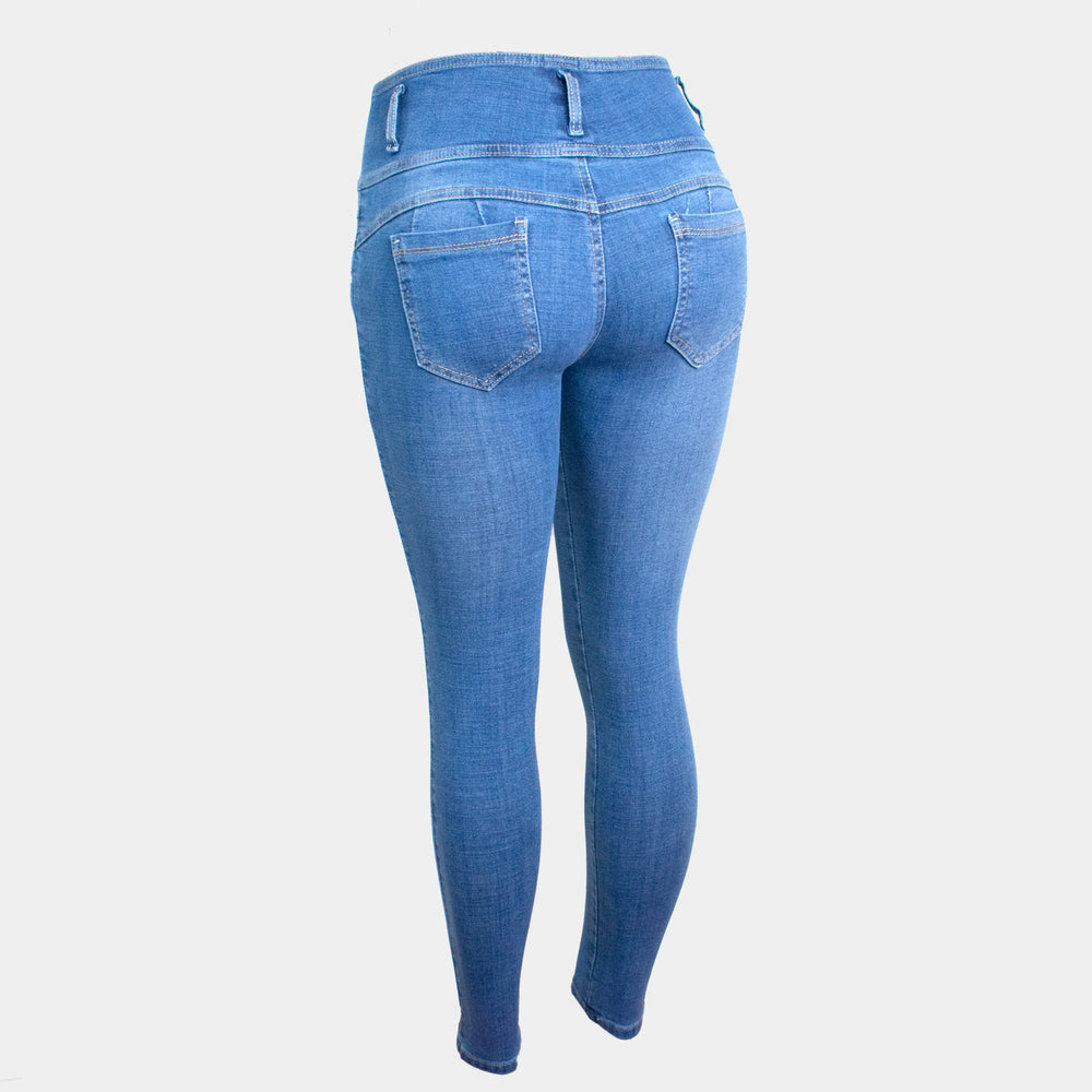 Jeans con Bolsillos en Pretina Alta - Diseño Exclusivo con Detalles Únicos