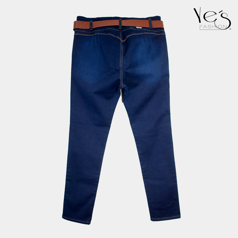 Jeans para Mujer , Plus Denim Trendy - Estilo Moderno y Tallas Extendidas ( Color Azul Oscuro)