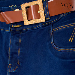 Jeans para Mujer , Plus Denim Trendy - Estilo Moderno y Tallas Extendidas ( Color Azul Oscuro)