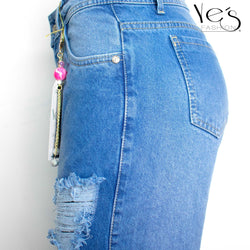 MOM Jean, con Rasgados - Azul Claro (Neo Collection!!)