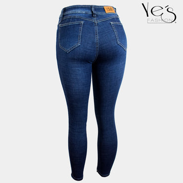 Jean de mujer de alta calidad - Azul Oscuro | Jeans con corte Push Up y tela SUPER STRETCH