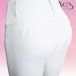 Jean para Mujer en 4 Botones - Blanco ( Linda Collection )