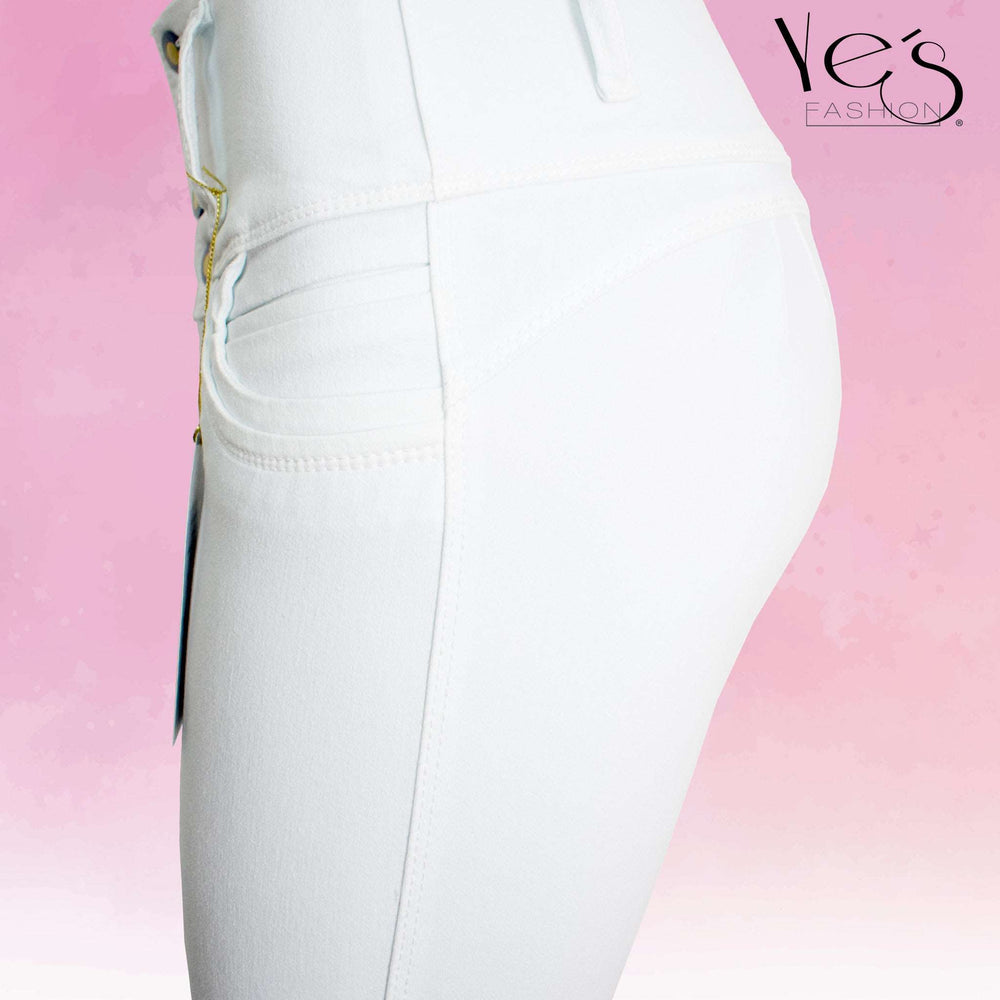Jean para Mujer en 4 Botones - Blanco ( Linda Collection )