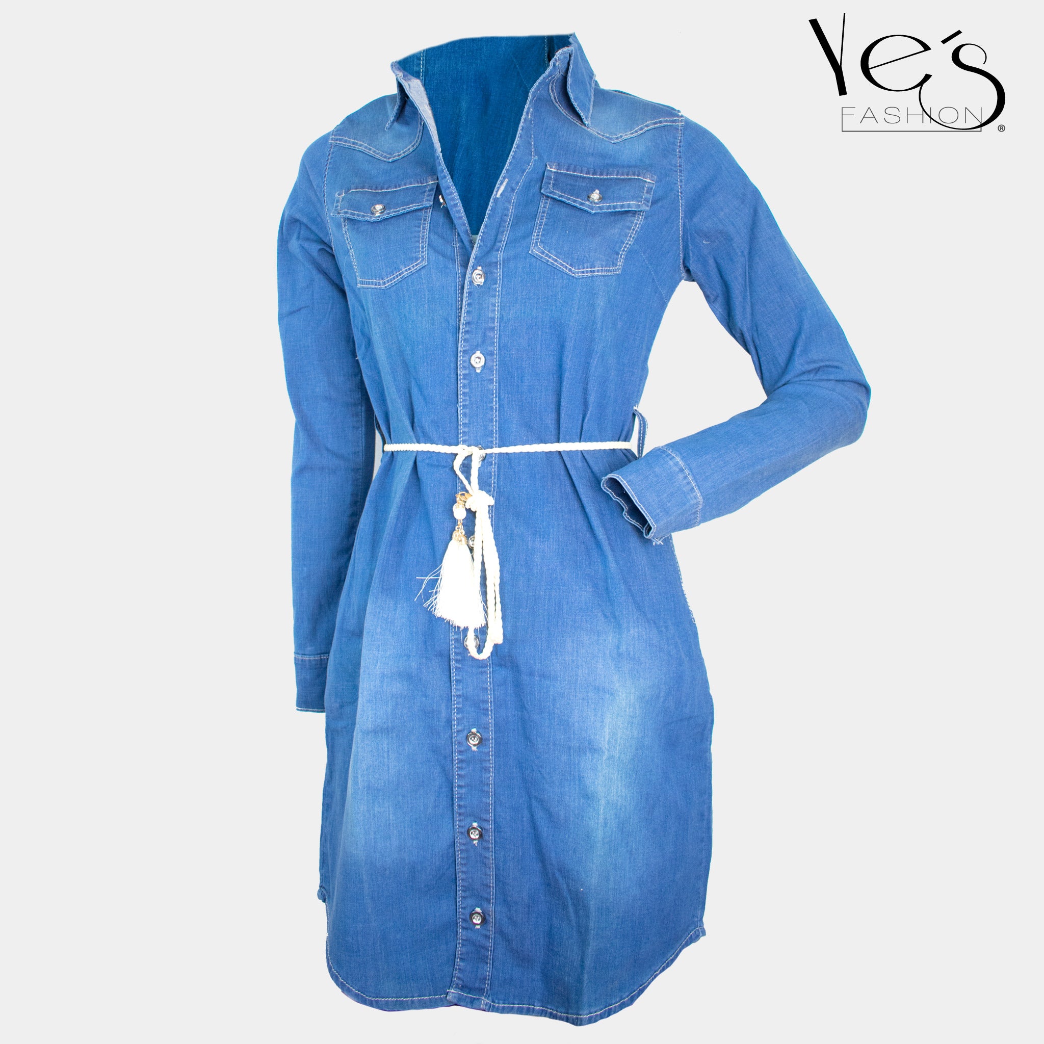 Copia de Vestido para Mujer tipo Jean - Color : Azul Tradicional- (Ilussion Collection)