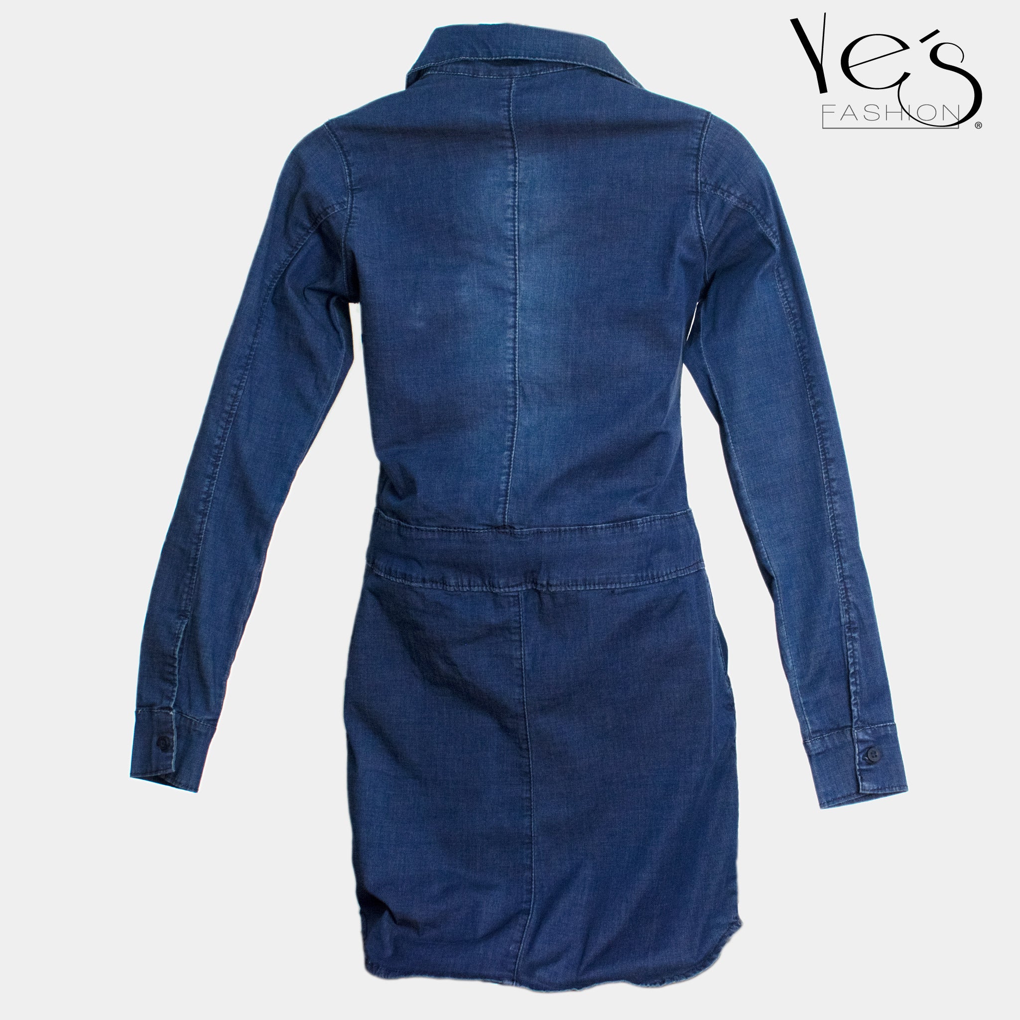 Vestido para Mujer tipo Jean - Color : Azul Oscuro- (Ilussion Collection)