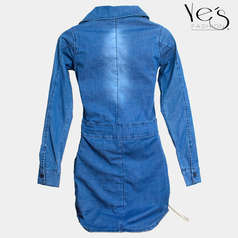 Vestido para Mujer tipo Jean - Color : Azul Tradicional- (Ilussion Collection)