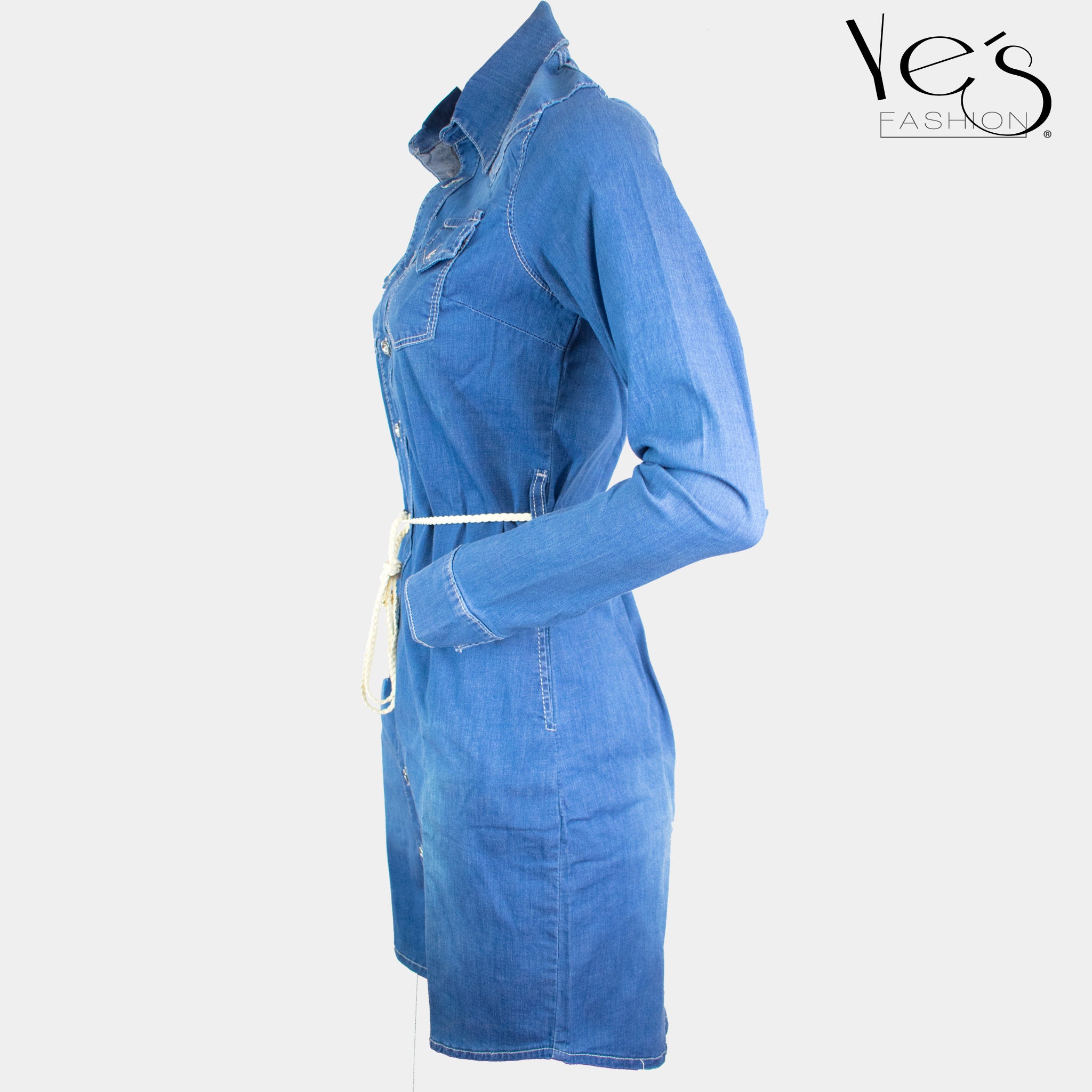 Copia de Vestido para Mujer tipo Jean - Color : Azul Tradicional- (Ilussion Collection)