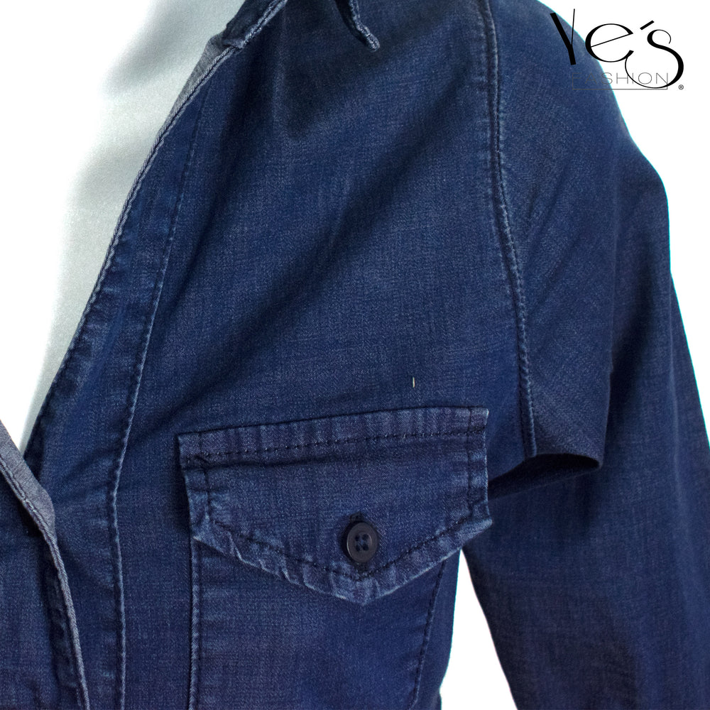 Vestido para Mujer tipo Jean - Color : Azul Oscuro- (Ilussion Collection)