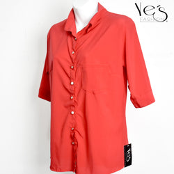 Blusa para Mujer - Color : Naranja clasico - (Camisa Collection)