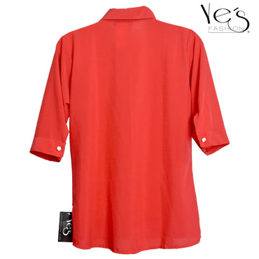 Blusa para Mujer - Color : Naranja clasico - (Camisa Collection)